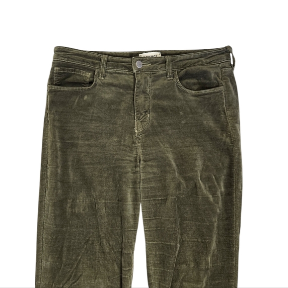 L’agence Marguerite Velvet Cropped Ivy Green High Rise Skinny Pants - Picture 8 of 13